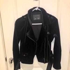 Black velvet blazer